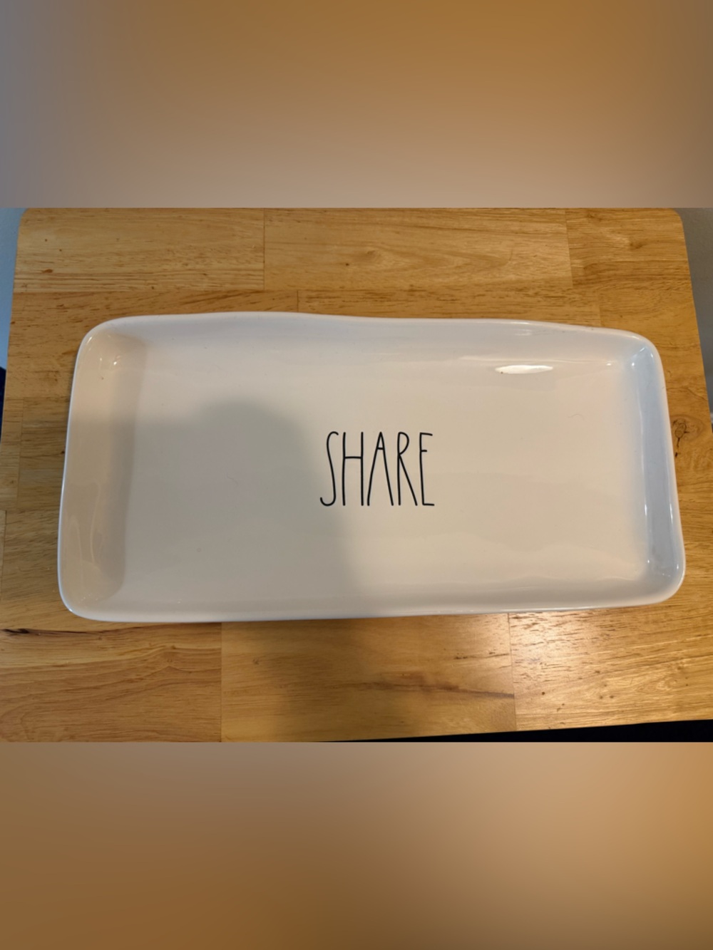 Rae Dunn White Ceramic 'SHARE' Serving Platter